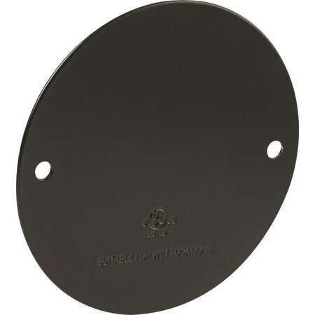 BELL Electrical Box Cover, Round, Steel, Blank/Flat 5374-2